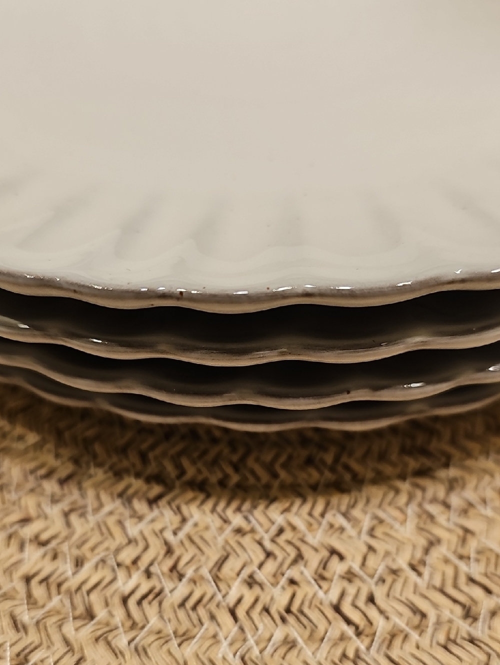 Hearth & Hand With Magnolia 4pc. 8.5" Scalloped Edge Stoneware Salad Plates - Picture 7 of 9